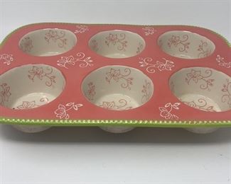 Lot 242 | TEMPTATION FLORAL LACE MUFFIN CERAMIC TRAY
