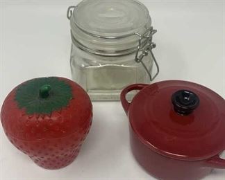 Lot 279 | KITCHEN CERAMIC & GLASS POTS
