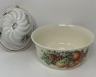 Lot 303 | LENOX WILLIAMSBURG BOWL & ITALIAN CERAMIC DECOR
