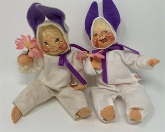 Lot 318 | ANNALEE EASTER TWINS 8IN DOLLS BUNNY BABY POSABLE
