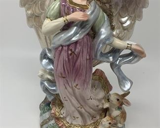 Lot 332 | FITZ & FLOYD PEACE ANGEL CERAMIC CANDLESTICK
