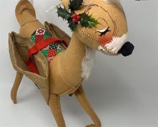 Lot 337 | OVERSIZED ANNALEE CHRISTMAS REINDEER DOLL 18IN
