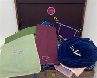 Lot 385 | SILVERWARE CHEST & LARGE LOT SILVER CLOTHS
