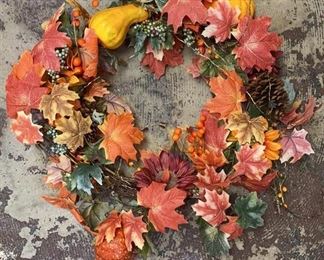 Lot 406 | AUTUMN FALL HARVEST WREATH LED LIT

