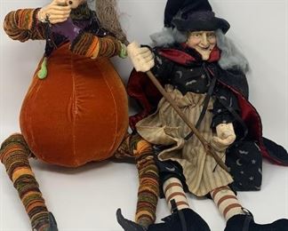 Lot 414 | HALLOWEEN WITCH PLUSH STUFFED DOLL FIGURES
