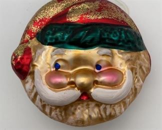 Lot 449 | CHRISTBORN BLOWN GLASS SANTA ORNAMENT
