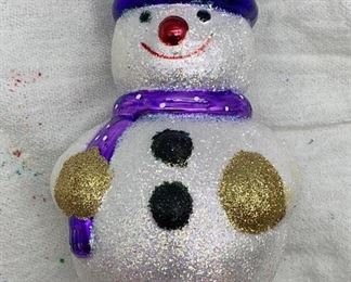 Lot 477 | CHRISTOPHER RADKO GLASS FROSTY SNOWMAN ORNAMENT
