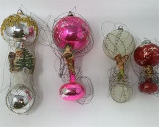 Lot 509 | ANTIQUE GLASS HOT AIR BALLOON ORNAMENTS PAPER
