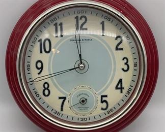 Lot 587 | STERLING & NOBLE RED RETRO DESIGN WALL CLOCK
