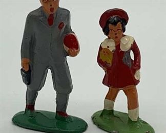 Lot 596 | VINTAGE BARCLAYS METAL LEAD FIGURE PAIR BOY GIRL
