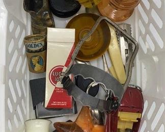 Lot 605 | MIDCENTURY GLASS MATCHES DECOR VINTAGE SMALLS
