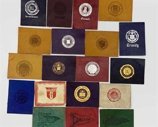 Lot 672 | 26 ANTIQUE CIGARETTE LEATHERS UNIVERSITY SEALS
