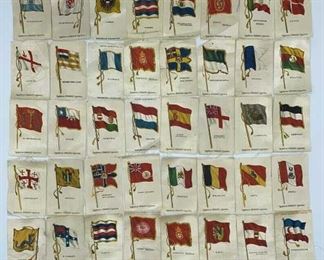 Lot 679 | 40 ANTIQUE CIGARETTE SILKS FLAGS OF THE WORLD
