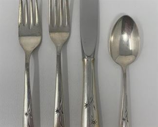 GORHAM STERLING CELESTE 4 PIECE PLACE SETTING FLATWARE SILVERWARE