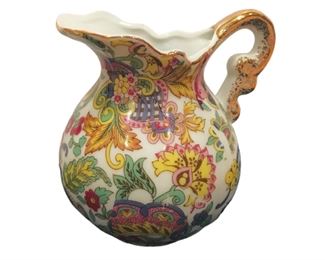 Lefton 6806 hand painted floral paisley creamer jug vintage