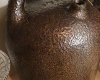 Detail of antique ceramic jug, very special