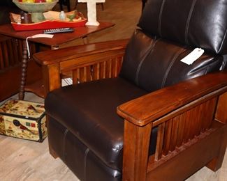 Close up of Mission design recliners