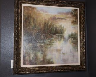 Nice large oil painting in good frame, landscape