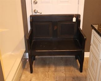 Handmade pew, great near an entrance