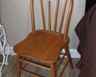 Another vintage oak armless chair