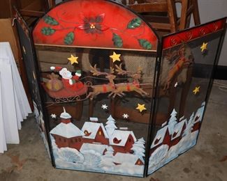 Fireplace screen, Christmas