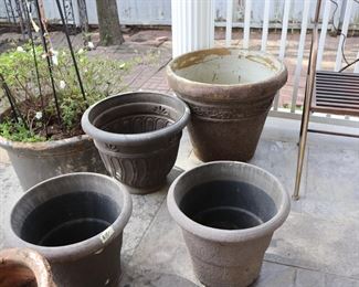 Misc. planters and other gardening pieces
