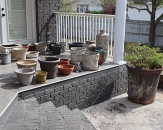 Misc. planters and other gardening pieces