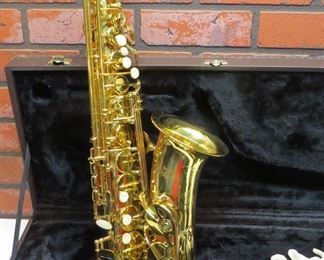 Very Nice Brass Sax in Case