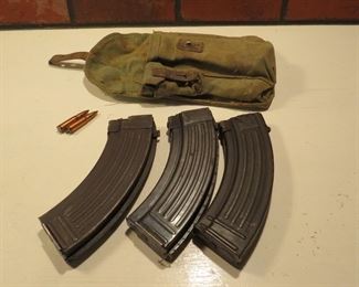 Three Ammo Clips with Military Case