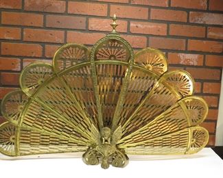 Vintage Victorian Fire Place Screen BRASS 