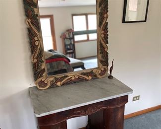 Marble Table and Mirror (Both sold separately)