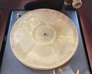 Antique Edison Phonograph with Diamond Records