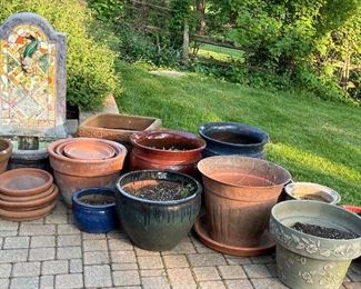 Lots and Lots of Planter Pots, Hoses, and Garden Items