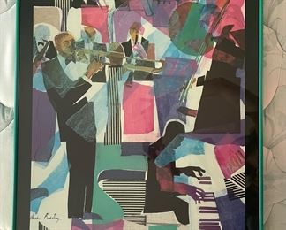 Rare- Phoebe Beasley Swing Band Swell Time Framed Print 1991Band Music Collage