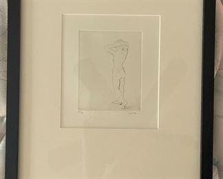 Nude Pencil Drawing by Woda