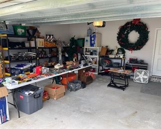 Tables full of hand tools 