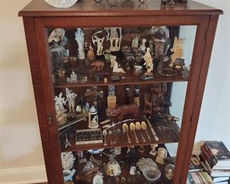 Antique Cabinet & Collectibles