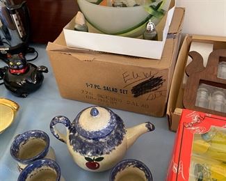 salad set, pitcher set, spice set, all in original boxes