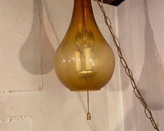 amber hanging light