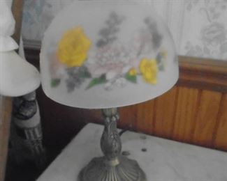 redverse painted lamp