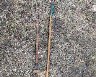 Pitch fork and potato fork