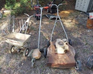 Mower, Edger, broadcast spreader