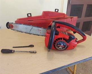 Homelite chain saw with case