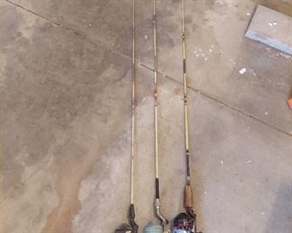 3 Zebco rods and reels