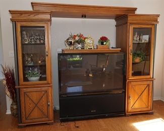Entertainment center and large TV
