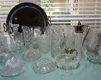 Cut glass and crystal pieces