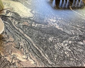 Rosewood marble top coffee table