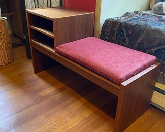 Teak "telephone" table/bench