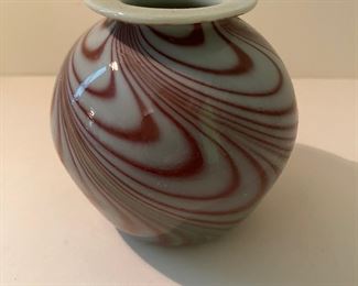 Art pottery vase, signed