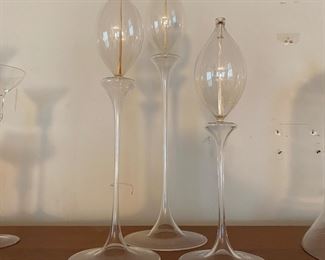 Modern glass candles